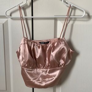 Rose gold crop top